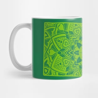 Green North Dakota State Gift Mandala Yoga ND Art Mug